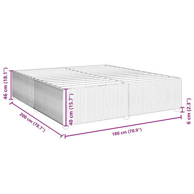 Tummanharmaa sängynrunko ilman patjaa Enver (super king sametti)