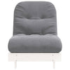 Futon vuodesohva patjalla valkoinen 70x206x11 cm täysi mänty