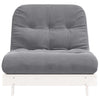 Valkoinen futon vuodesohva patjalla Iova 80x206x11cm (mänty)