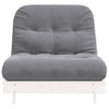 Futon vuodesohva patjalla valkoinen 80x206x11 cm täysi mänty