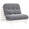 Valkoinen futon vuodesohva patjalla Iova 90x206x11cm (mänty)