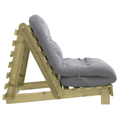 Futon vuodesohva patjalla 90x206x11 cm kyllästetty mänty