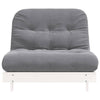 Futon vuodesohva patjalla valkoinen 100x206x11 cm täysi mänty