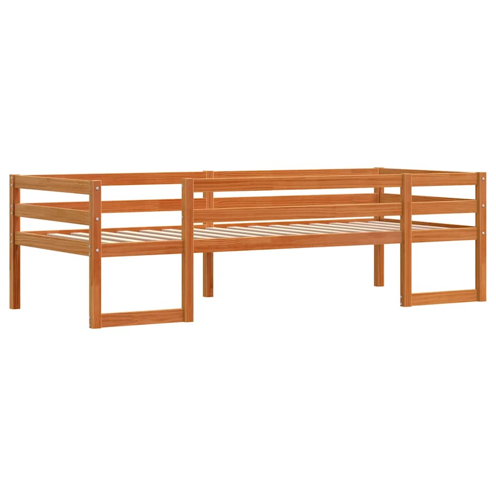 Vahanruskea lasten sängynrunko Radislau 90x200cm (mänty)