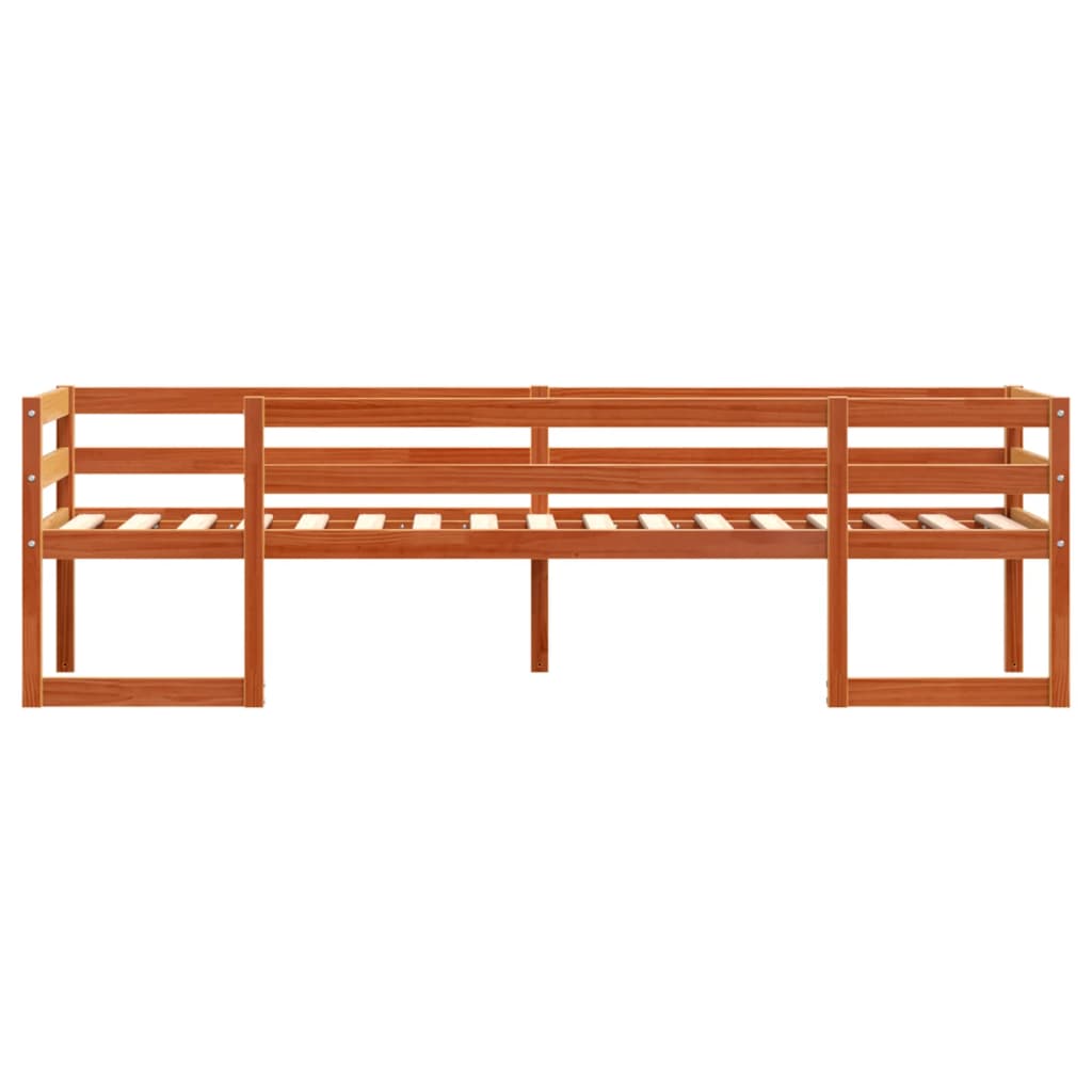 Vahanruskea lasten sängynrunko Radislau 90x190cm (mänty)