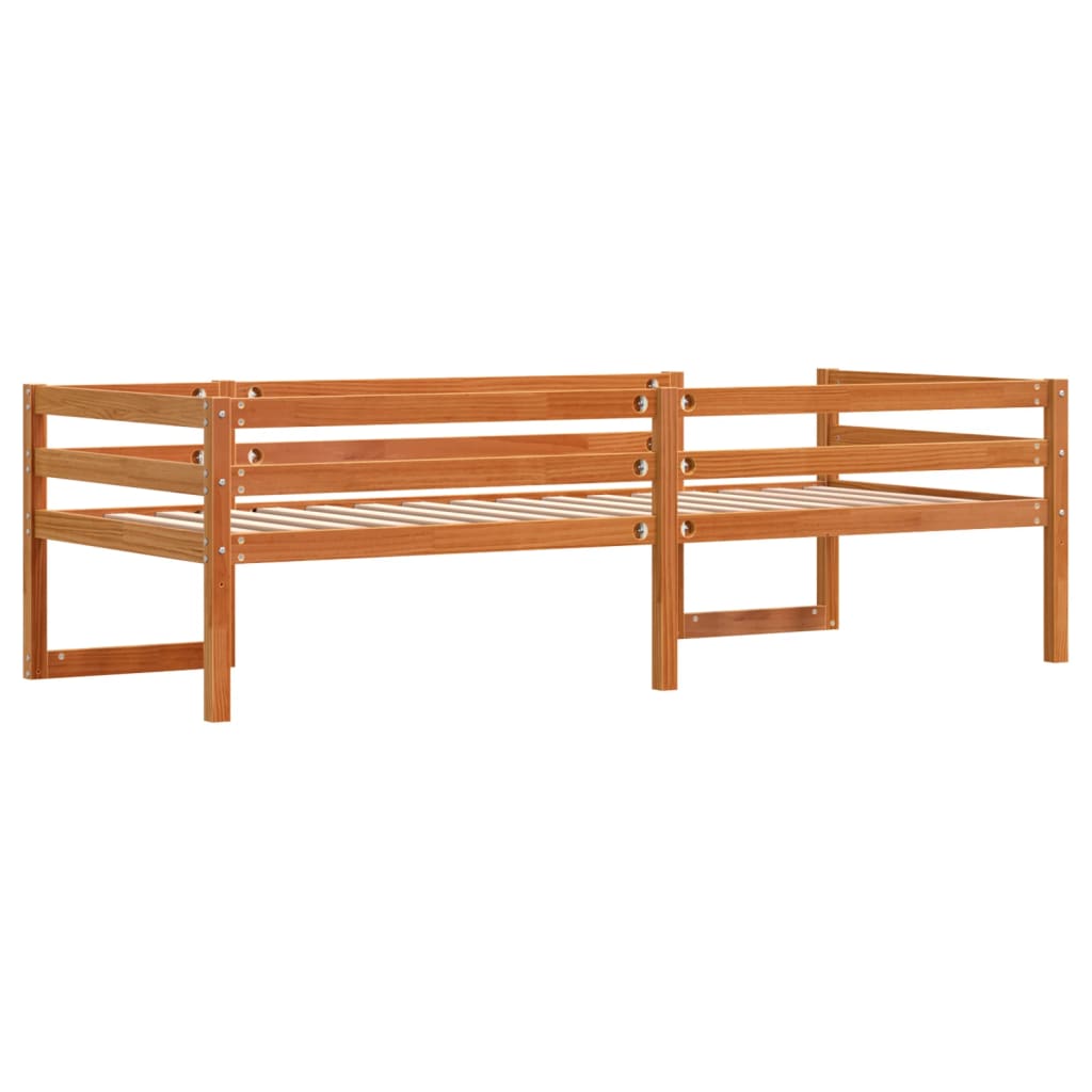 Vahanruskea lasten sängynrunko Radislau 90x190cm (mänty)