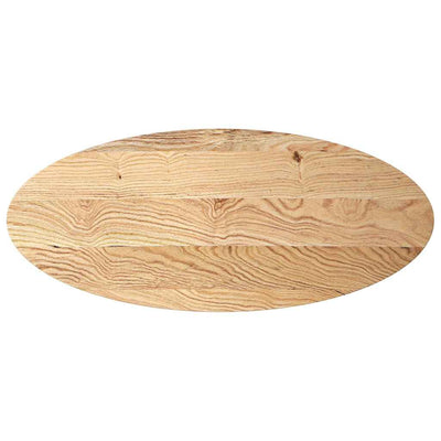 Pöytälevy 140x60x2 cm massiivipuuta tammi soikea