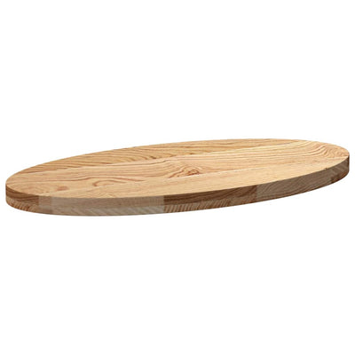 Pöytälevy 80x40x4 cm massiivipuuta tammi soikea