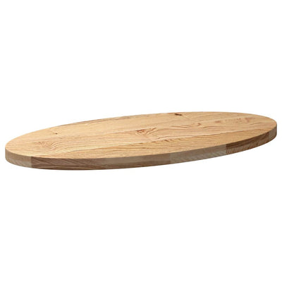 Pöytälevy 100x50x4 cm massiivipuuta tammi soikea