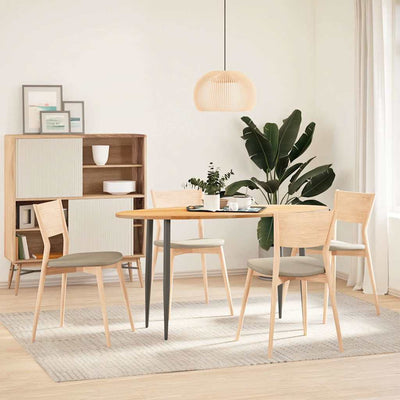 Pöytälevy Vaaleanruskea 140x60x2 cm Massiivipuu Tammi Soikea