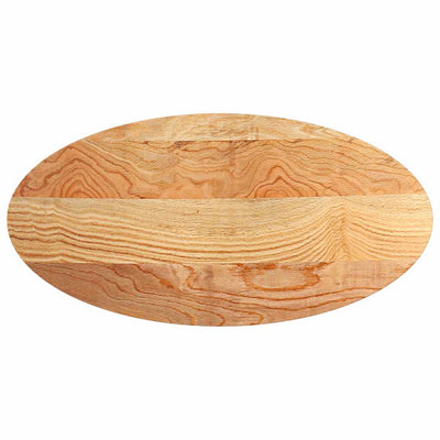 Pöytälevy Vaaleanruskea 120x60x4 cm Massiivipuu Tammi Soikea