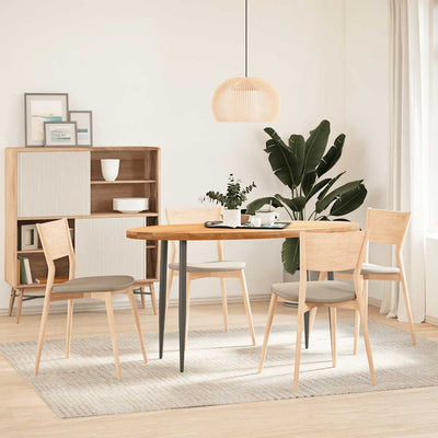 Pöytälevy Vaaleanruskea 140x60x4 cm Massiivipuu Tammi Soikea