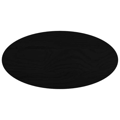 Pöytälevy Tummanruskea 80x40x2 cm Massiivipuu Tammi Soikea