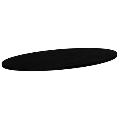 Pöytälevy Tummanruskea 80x40x2 cm Massiivipuu Tammi Soikea