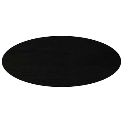 Pöytälevy Tummanruskea 140x60x2 cm Massiivipuu Tammi Soikea