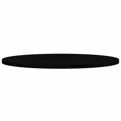 Pöytälevy Tummanruskea 140x60x4 cm Massiivipuu Tammi Soikea
