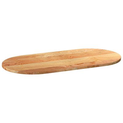 Pöytälevy Vaaleanruskea 100x50x2 cm Massiivipuu Tammi Soikea