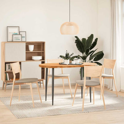 Pöytälevy Vaaleanruskea 120x60x4 cm Massiivipuu Tammi Soikea