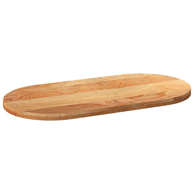 Pöytälevy Vaaleanruskea 120x60x4 cm Massiivipuu Tammi Soikea
