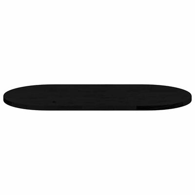 Pöytälevy Tummanruskea 80x40x2 cm Massiivipuu Tammi Soikea