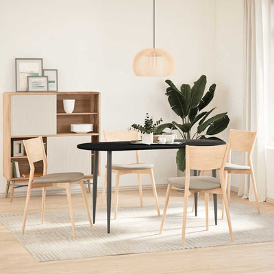 Pöytälevy Tummanruskea 140x60x2 cm Massiivipuu Tammi Soikea