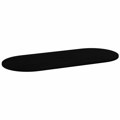 Pöytälevy Tummanruskea 140x60x2 cm Massiivipuu Tammi Soikea