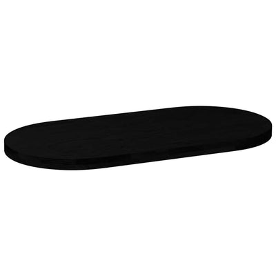 Pöytälevy Tummanruskea 100x50x4 cm Massiivipuu Tammi Soikea