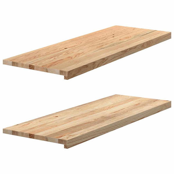 ikkunalaudat 2 kpl Käsittelemätön 110x40x2 cm massiivipuutammea