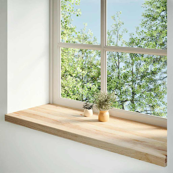 ikkunalaudat 2 kpl Käsittelemätön 110x40x2 cm massiivipuutammea