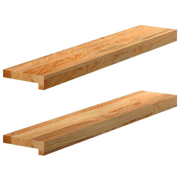 ikkunalaudat 2 kpl vaaleanruskea 80x15x2 cm massiivipuutammea