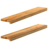 ikkunalaudat 2 kpl vaaleanruskea 90x15x2 cm massiivipuutammea