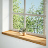 ikkunalaudat 2 kpl vaaleanruskea 100x25x2 cm massiivipuutammea