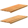 ikkunalaudat 2 kpl vaaleanruskea 110x40x2 cm massiivipuutammea