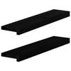 ikkunalaudat 2 kpl ruskeanmusta 70x15x2 cm massiivipuutammea