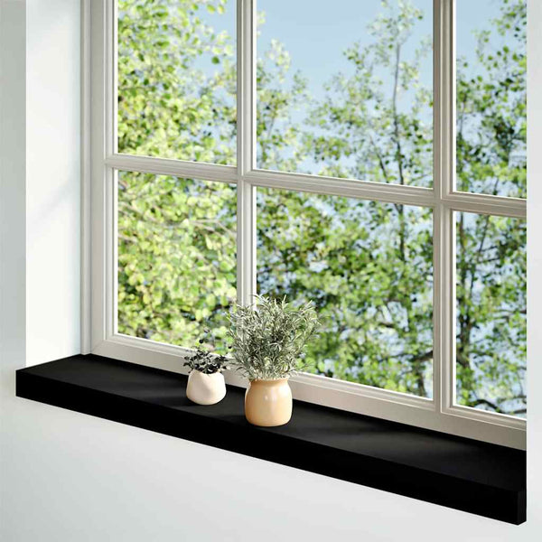 ikkunalaudat 2 kpl ruskeanmusta 70x15x2 cm massiivipuutammea