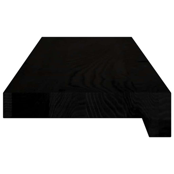 ikkunalaudat 2 kpl ruskeanmusta 70x15x2 cm massiivipuutammea