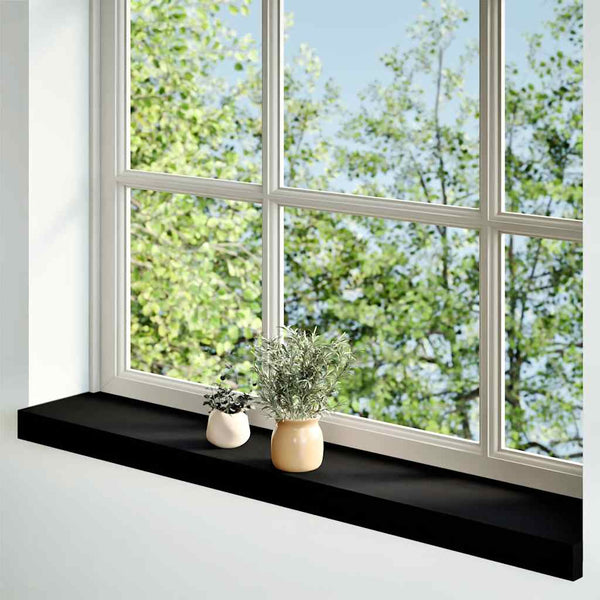 ikkunalaudat 2 kpl ruskeanmusta 80x15x2 cm massiivipuutammea