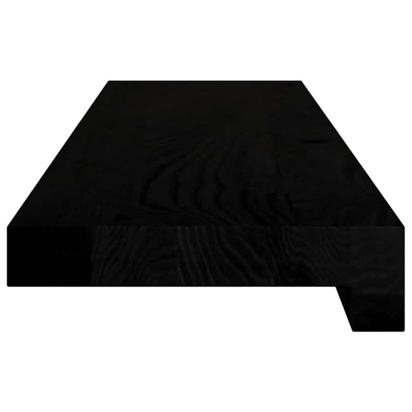 ikkunalaudat 2 kpl ruskeanmusta 80x15x2 cm massiivipuutammea