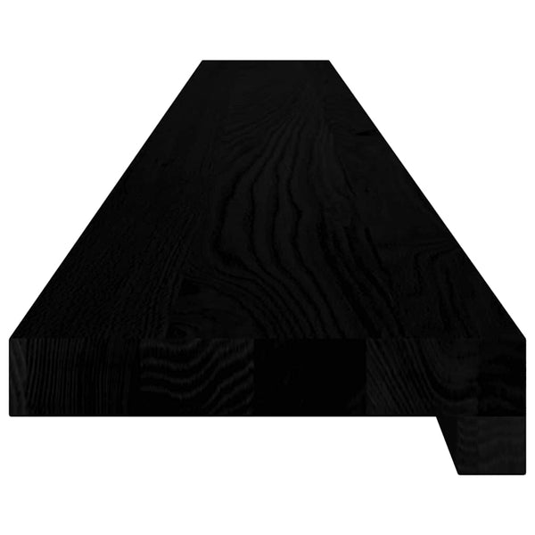 ikkunalaudat 2 kpl ruskeanmusta 140x15x2 cm massiivipuutammea