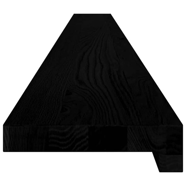 ikkunalaudat 2 kpl ruskeanmusta 160x15x2 cm massiivipuutammea