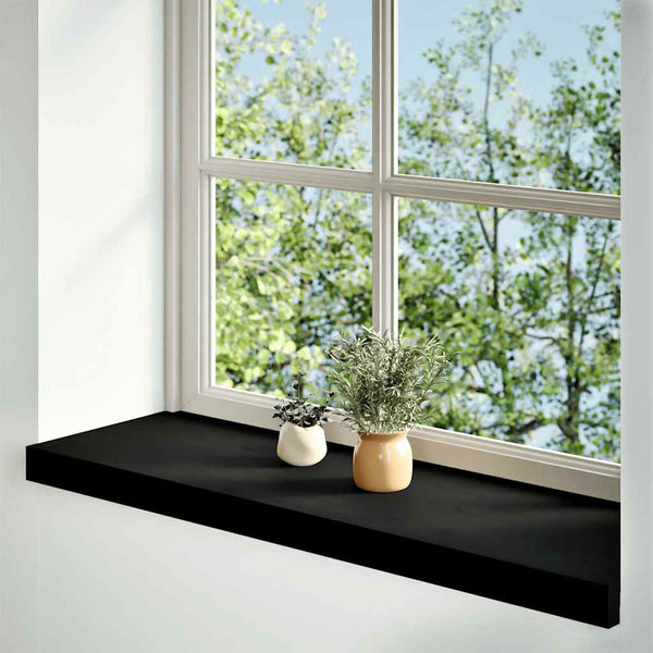 ikkunalaudat 2 kpl ruskeanmusta 70x30x2 cm massiivipuutammea