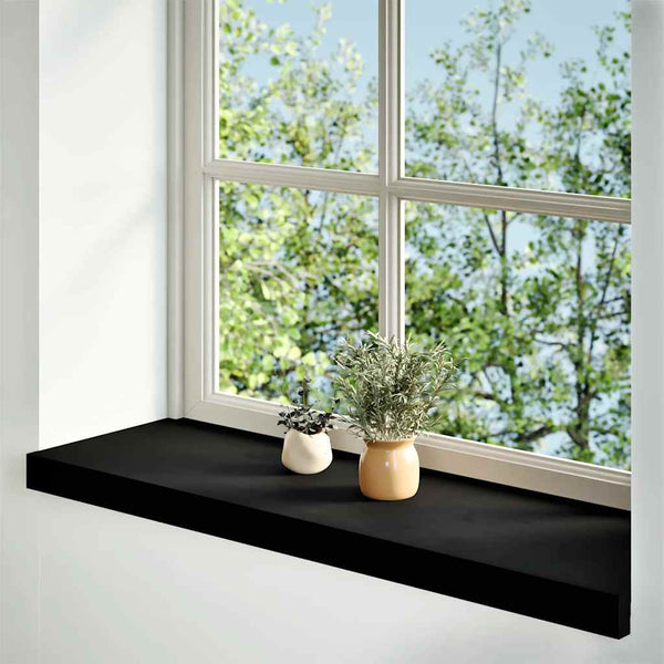 ikkunalaudat 2 kpl ruskeanmusta 80x30x2 cm massiivipuutammea