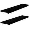 ikkunalaudat 2 kpl ruskeanmusta 110x30x2 cm massiivipuutammea