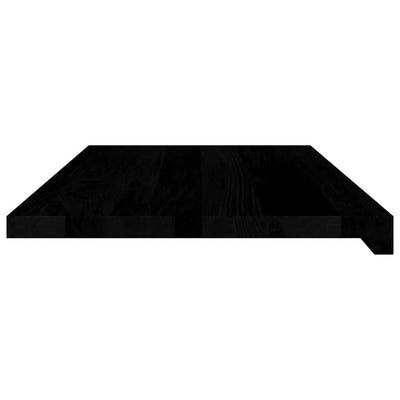 ikkunalaudat 2 kpl tummanruskea 80x40x2 cm massiivipuutammea