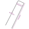 Maatapit U-muotoinen 25 pcs 15x3,5 cm galvanoitu teräs