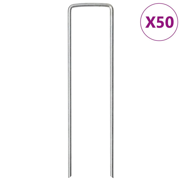 Maatapit U-muotoinen 50 pcs 15x3,5 cm galvanoitu teräs