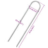 Maatapit U-muotoinen 50 pcs 15x3,5 cm galvanoitu teräs