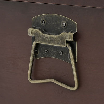 Aarrearkku salvoilla tummanruskea 79,5x39,5x39,5 cm vaneri