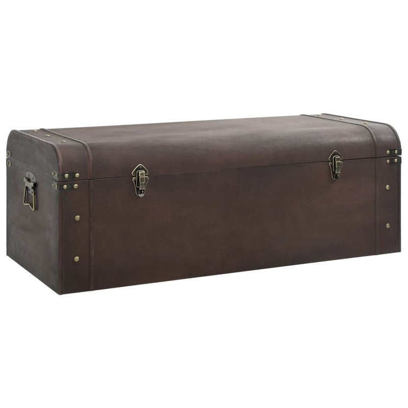 Tummanruskea aarrearkku salvoilla Danielus 110x50x39,5cm (vaneri)