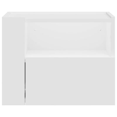 Valkoinen seinäkiinnitettävä yöpöytä Danet 45x30x35cm